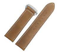 dayeer Lederarmband für Herrenuhren von Hamilton Khaki Jazzmaster Aviation mit Faltschließe(Brownws,23mm)