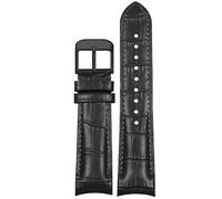 dayeer Lederarmband für Omega New Seamaster 300 Planet Ocean 007 Speedmaster Herrenuhrkette(Blackb,22mm)