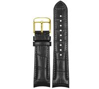 dayeer Lederarmband für Omega New Seamaster 300 Planet Ocean 007 Speedmaster Herrenuhrkette(Blackg,20mm)