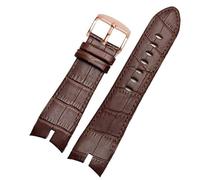 dayeer Lederarmband für Roger Dubuis EXCALIBUR RDDBEX0405 Zifferblattarmband(Brown-rose gold)