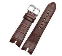 dayeer Lederarmband für Roger Dubuis EXCALIBUR RDDBEX0405 Zifferblattarmband(Brown-silver)
