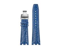 dayeer Schnelladapterband für MAURICE LACROIX AIKON AI6008 AI6007 AI6038 AI6058 Herren-Lederarmband(Blue-steel buckle,AI6008)