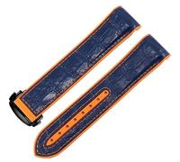 dayeer Silikon-Uhrenarmbänder für Omega Seamaster 300/600 Speedmaster Marine Observatory Gummiarmband(Blueob,22mm)