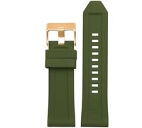 dayeer Silikon-Uhrenarmband für Diesel DZ4496 DZ4427 DZ4487 DZ4323 DZ4318 DZ4305 Herrenuhren Armband(Green rose buckle,26mm)