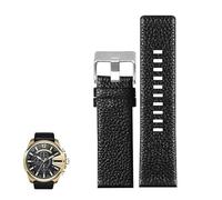 dayeer Uhrenarmbänder aus echtem Leder für Diesel DZ4323 DZ1657 DZ4318 Herren-Uhrenarmband mit Lychee-Maserung(Blacks,26mm)