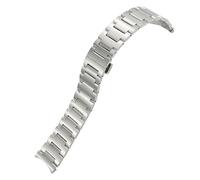 dayeer Uhrenarmband, 21 mm, gebogen, aus massivem Edelstahl, für Mido Commander Dial M021, silberne Armbänder