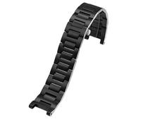 dayeer Uhrenarmband Aus Edelstahl Mit Konkavem Ende Für Cartier Pasha-Serie WSPA0013 Und W31077U2(Black1,20-12mm)
