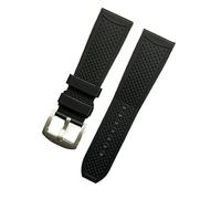 dayeer Uhrenarmband für Cartier Calibre De, wasserdichtes Gummiarmband(Black)