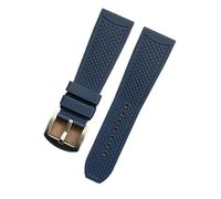 dayeer Uhrenarmband für Cartier Calibre De, wasserdichtes Gummiarmband(Blue)