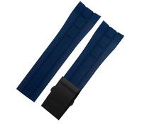 dayeer Uhrenarmband mit gebogenem Ende für Mido M005430A M005614A, Gummiarmband für Citizen(Blueb1,22mm)