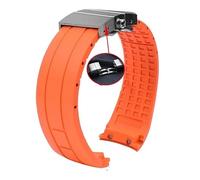 dayeer Uhrenarmband mit gebogenem Ende für Mido M005430A M005614A, Gummiarmband für Citizen(Oranges2,22mm)