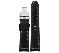 dayeer Vintage-Armband aus gebürstetem Rindsleder für Tissot 1853 Speed-Leder-Uhrenarmband(Black2,19mm)