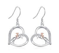 DAYLINLOVE Pferde Ohrringe 925 Sterling Silber Pferde Ohrringe Pferde Schmuck Geschenke für Frauen Mutter Freunde Mädchen