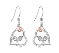 DAYLINLOVE Tennis Ohrringe S925 Sterling Silber Tennis Ohrringe Tennis Schmuck Geschenke für Frauen Tennis Liebhaber