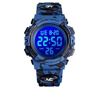 Dayllon Digitaluhr Kinder Uhren für Jungen Armbanduhr Kinder Outdoor Sport 50M Wasserdicht Elektronische 12/24 H Wecker Stoppuhr/Kalender/LED-Licht/Datum Junge Mädchen Dark Blue X(8-15 Year Old)