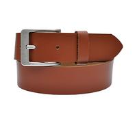 DayneQ 4,5cm Breit Echt Leder Guertel Altsilber Schnalle - HELL BRAUN Bundweite 105cm