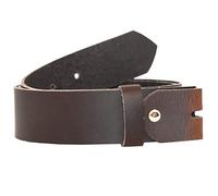 DayneQ 4cm-Wechselgürtel Gürtel Ohne Schnalle aus echtleder - DUNKEL BRAUN Bundweite 125cm