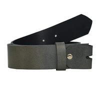 DayneQ 4cm-Wechselgürtel Gürtel Ohne Schnalle aus echtleder -ES-Grau-Bundweit 90