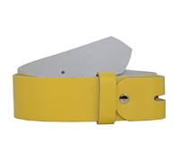 DayneQ 4cm-Wechselgürtel Gürtel Ohne Schnalle aus echtleder -Gelb-Bundweit 95