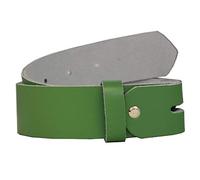 DayneQ 4cm-Wechselgürtel Gürtel Ohne Schnalle aus echtleder -Hell-Gruen-Bundweit 85