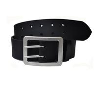DayneQ VOLL Leder Guertel 5cm Breit F & Länge Wählbar ca. 4mm Dick XS bis XXXL (Schwarz 95cm Bundweite)