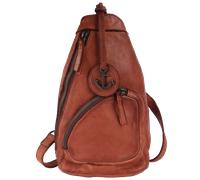 Daypack HARBOUR 2ND "Weibke", Damen, Gr. B/H/T: 17cm x 25cm x 10cm, cognac, Rindsleder, Rucksäcke (61655121-0) cognac