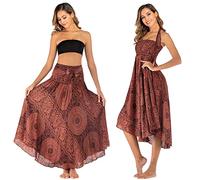 Daysskk Hippie Kleidung Sommerrock Lang Strandrock Bohemian Wickelrock Maxirock Boho Strandkleid Kurz