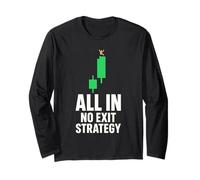 Daytrader-Meme Stonks Life Diamond übergibt Charts über Mädels Langarmshirt