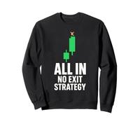 Daytrader-Meme Stonks Life Diamond übergibt Charts über Mädels Sweatshirt