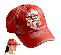 Dayysiuy Weihnachtsmann Druck Baseball Cap Basecap Weihnachten Für Damen Herren Weihnachten Mütze Santa Claus Merry Christmas Cap Rot Für Erwachsene, Für Weihnachtsfeier,Weihnachtsmarkt,