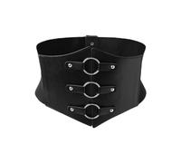 DAZZLUXE 1 Stück breiter Gürtel, schwarzer Gürtel, Schnürkorsett, Lederkorsettgürtel, Kleidergürtel, breiter Gürtel für Damen, elastischer Gürtel für Damen, Vintage-Gürtel, Bekleidungszubehör