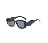 DAZZLUXE 1 Stück Rechteckige Sonnenbrille, Eckig Geschnittene Sonnenbrille, Unregelmäßige Sonnenbrille, Uv400-Sonnenbrille, Personalisierte Sonnenbrille, 90er-Jahre-Retro-Quadratrahmen (Schwarz)