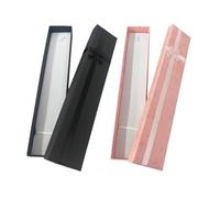 DAZZLUXE 2 Stück Aufbewahrungsbox für Schmuck, Halskette-Armband-Geschenkbox, Display-Box, Lange Halskette-Schatulle, Geschenk-Aufbewahrung (Schwarz, Rosa)