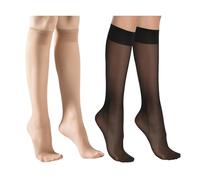 DAZZLUXE 2 Stück Halbschlauchstrümpfe, modische Socken für Damen, kniehohe modische Damensocken, dünne transparente modische Socken, Strumpfhosen, modische Plus-Size-Socken