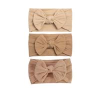 DAZZLUXE 3 Stück Kinder-Stirnbänder, Stirnbänder für Mädchen, Baby-Stirnbänder, Haarschleifen für Babys, Baby-Stirnbänder mit Schleifen, Baby-Stirnbänder mit elastischen Schleifen