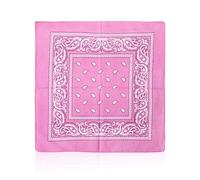 DAZZLUXE Rosa Motorrad-Reitschal, Sport-Jeansschal, Vielseitiger Quadratischer Haarschal in Rosa, Stoff (55 X 55 Cm)