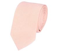 DB Dickie Bow Luxuriöse Herren-Krawatte aus Baumwolle, Blush Pinky Pfirsich, Length: 147cm. Width: 6cm