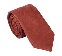 DB Dickie Bow Luxuriöse Herren-Krawatte aus Baumwollmischgewebe, terracotta, Length: 145cm. Width: 7cm