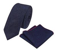 DB Dickie Bow Luxuriöses Herren-Krawatte und Einstecktuch aus Wolle, marineblau, Einheitsgröße