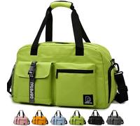 DBPBToU Sporttasche Damen Herren, Reisetasche mit Schuhfach, Trainingstasche mit Nassfach, wasserdichte Weekender Bag, Gym Bag/Schwimmtasche/Saunatasche Verwendet Werden kann (grün)
