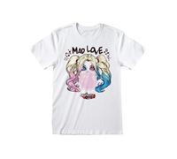 DC Batman Harley Quinn Mad Love T-Shirt für Erwachsene, Weiß, Größe XL