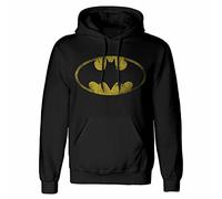 DC Batman Kapuzenpullover für Erwachsene, Jumbo-Logo, Größe L, Schwarz
