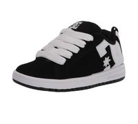 DC Boys Court Graffik Skate Shoe, Black/White, 5 Big Kid US