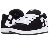 DC Boys Court Graffik Skate Shoe, Black/White, 6 Big Kid US