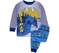DC Comics Batman Blue Boys Pyjama-Set | Charakterober- und -unterteile | Gemütliche Loungewear Batman-Fans | Nachtwäsche für Superhelden-Träume - 7-8 Jahre