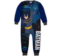 DC Comics Batman Jungen Blauer Einteiler | All-in-One-Fleece-Loungewear | Kinder-Pyjama-Pyjama-Schlafanzug-Nachtwäsche | Gemütliche Geschenkartikel - 3-4 Jahre