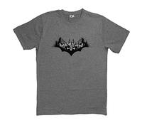 DC Comics Batman T-Shirt - Gotham City Herren Männer Oberteil Shirt kurzärmlig Rundhalsausschnitt Grau (M)