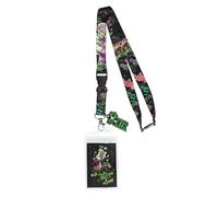 DC Comics Batman The Joker Clown Prince of Crime Lanyard ID Badge Holder with Rubber Charm and Lobster Clasp