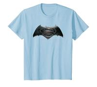 DC Comics Batman V Superman Logo Shield Camiseta T-Shirt, Kinder, Himmelblau, 140