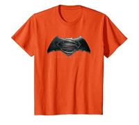 DC Comics Batman V Superman Logo Shield Camiseta T-Shirt, Kinder, Orange, 92